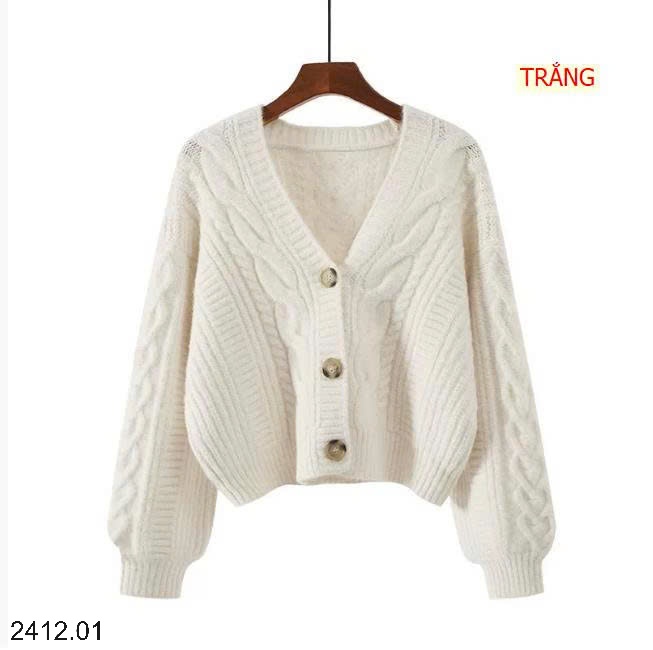 25HA2412.01 - ÁO LEN NỮ VẶN THỪNG CỔ V