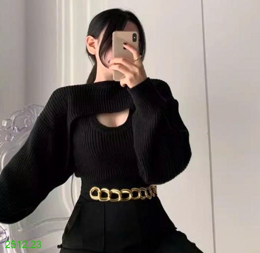 25HA2512.23 - ÁO LEN HỞ NGỰC NỮ SÀNH ĐIỆU