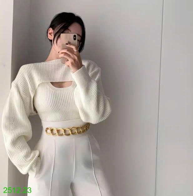 25HA2512.23 - ÁO LEN HỞ NGỰC NỮ SÀNH ĐIỆU