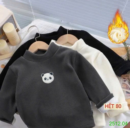 25HA2512.04 - SET 2 ÁO GIỮ NHIỆT LÓT LÔNG HÌNH GẤU CHO BÉ