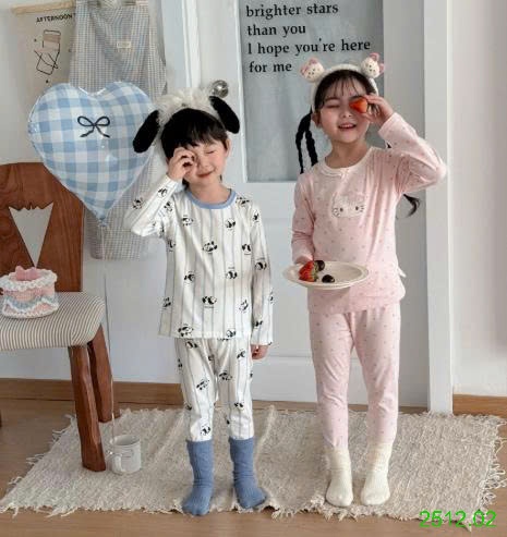 25HA2512.02 - BỘ NGỦ QUẢNG CHÂU HOẠ TIẾT CHO BÉ
