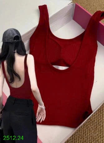 25HA2512.24 - ÁO BA LỖ HỞ LƯNG KÈM ĐỆM NGỰC