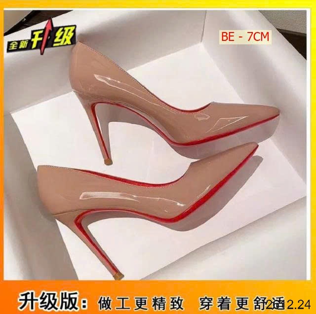 25HA2612.24 - GIÀY DA BÓNG CAO GÓT CHO NỮ