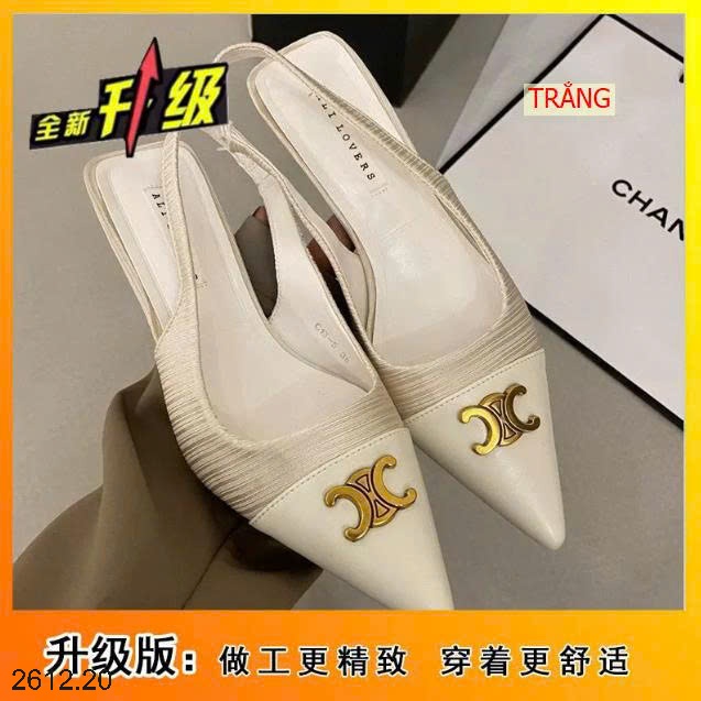 25HA2612.20 - GIÀY SANDAL CHANEL MŨI NHỌN