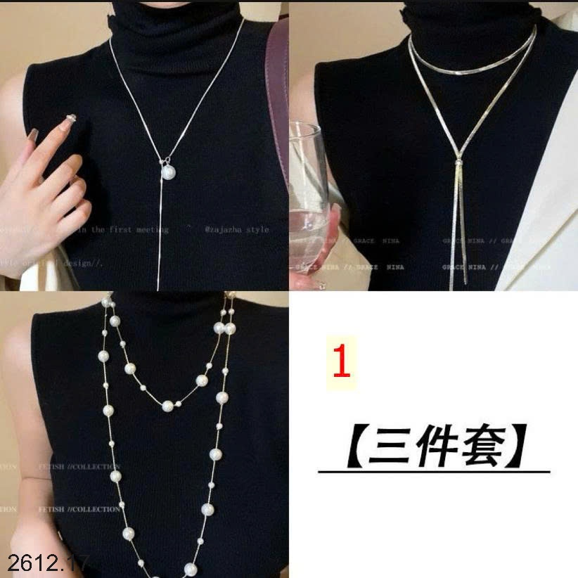 25HA2612.17 - SET 3 VÒNG PHỤ KIỆN ĐEO CỔ CHO NỮ