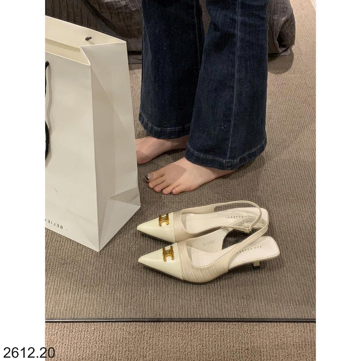 25HA2612.20 - GIÀY SANDAL CHANEL MŨI NHỌN