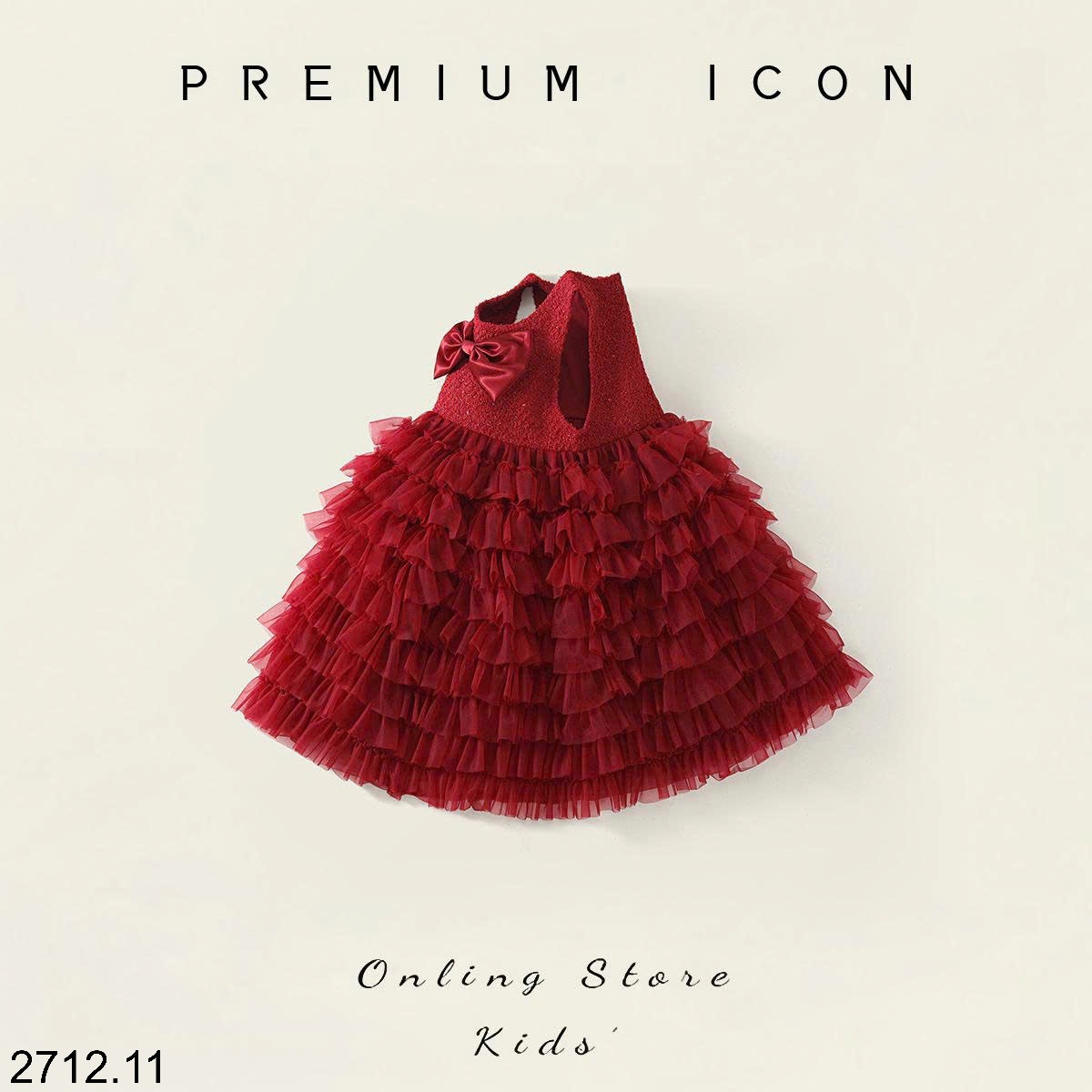 25HA2712.11 - ĐẦM ĐỎ BỒNG BỀNH PREMIUM
