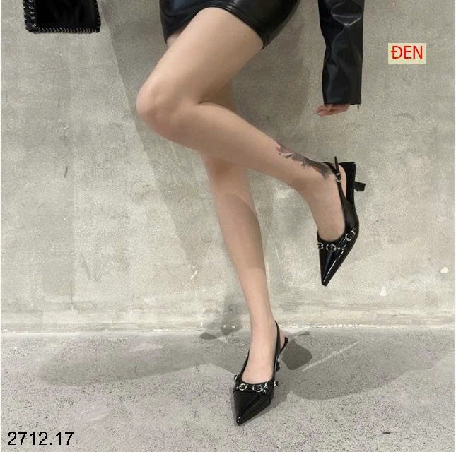 25HA2712.17 - GIÀY SANDAL CAO GÓT MŨI NHỌN
