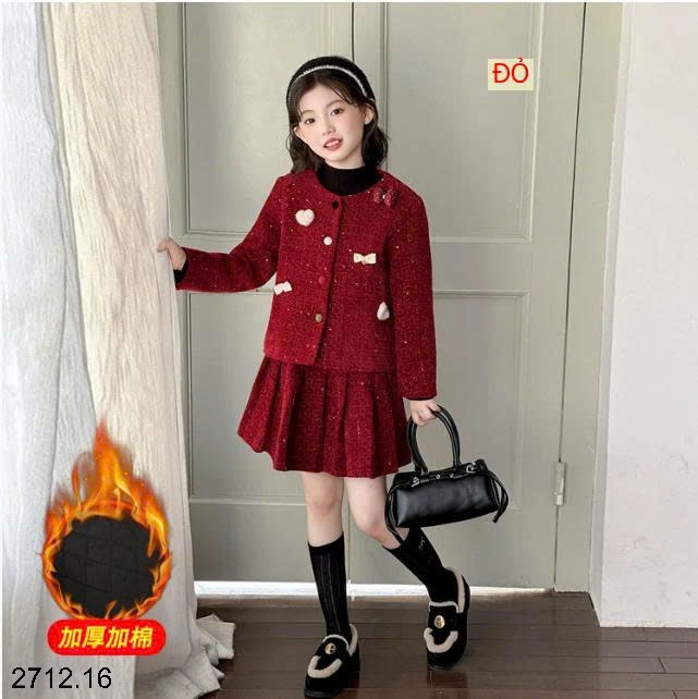 25HA2712.16 - SET VÁY DẠ BÉ GÁI SIZE ĐẠI