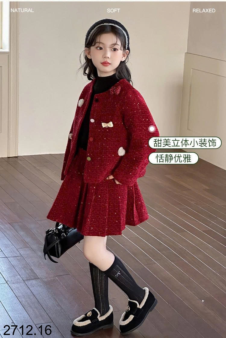 25HA2712.16 - SET VÁY DẠ BÉ GÁI SIZE ĐẠI