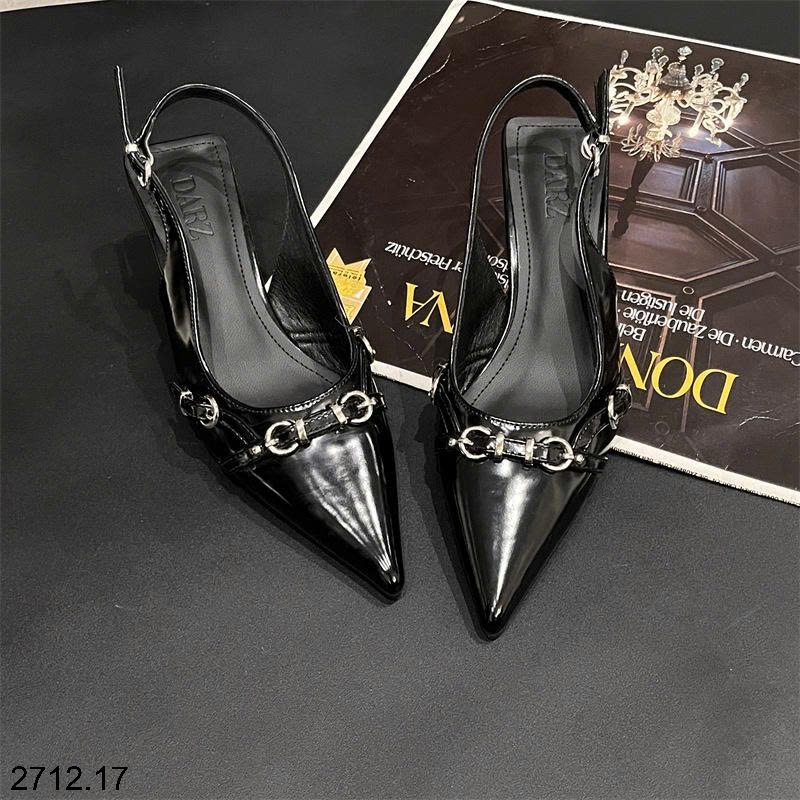 25HA2712.17 - GIÀY SANDAL CAO GÓT MŨI NHỌN