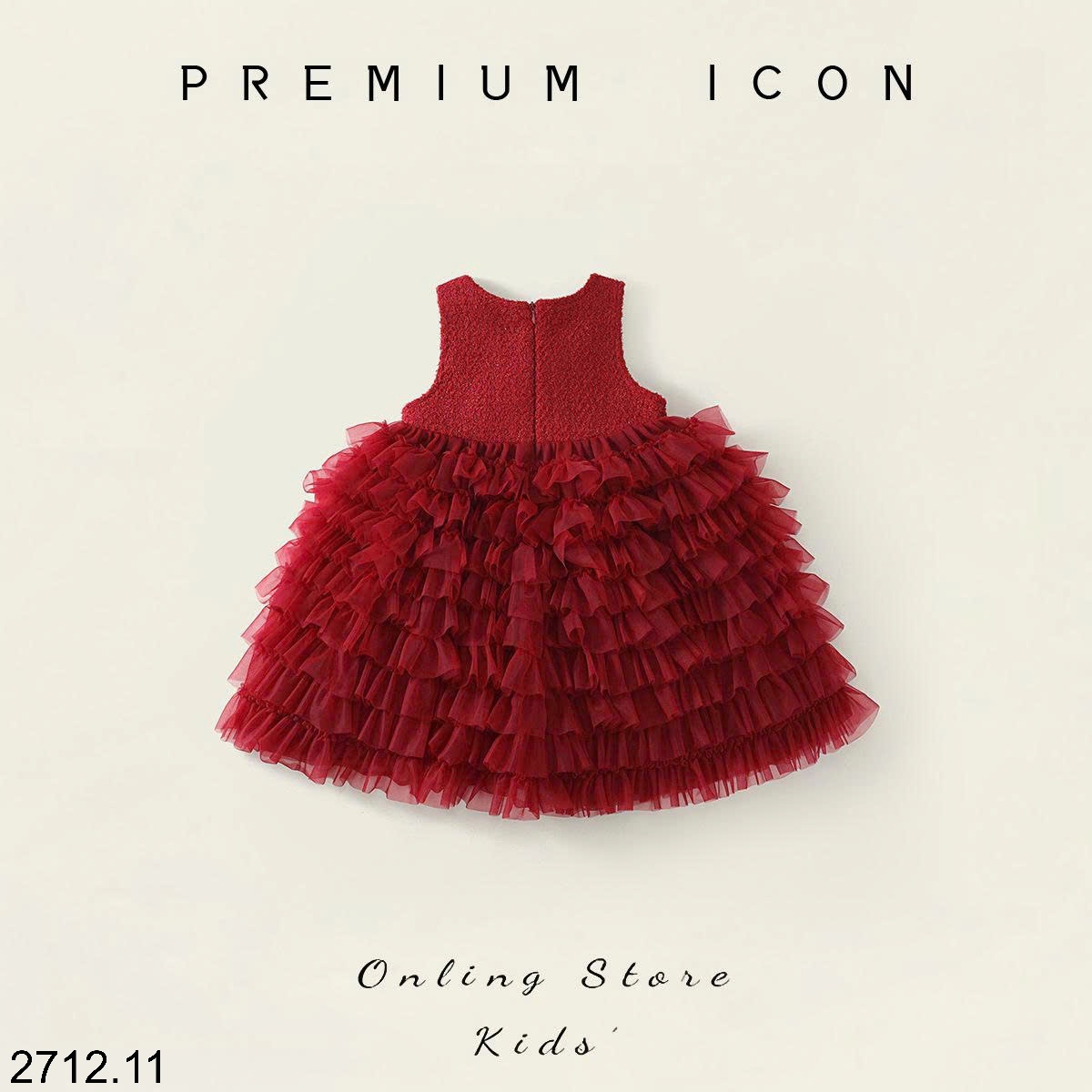 25HA2712.11 - ĐẦM ĐỎ BỒNG BỀNH PREMIUM