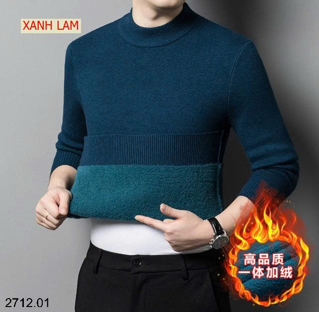 25HA2712.01 - ÁO LEN NAM LÓT LÔNG CAO CỔ