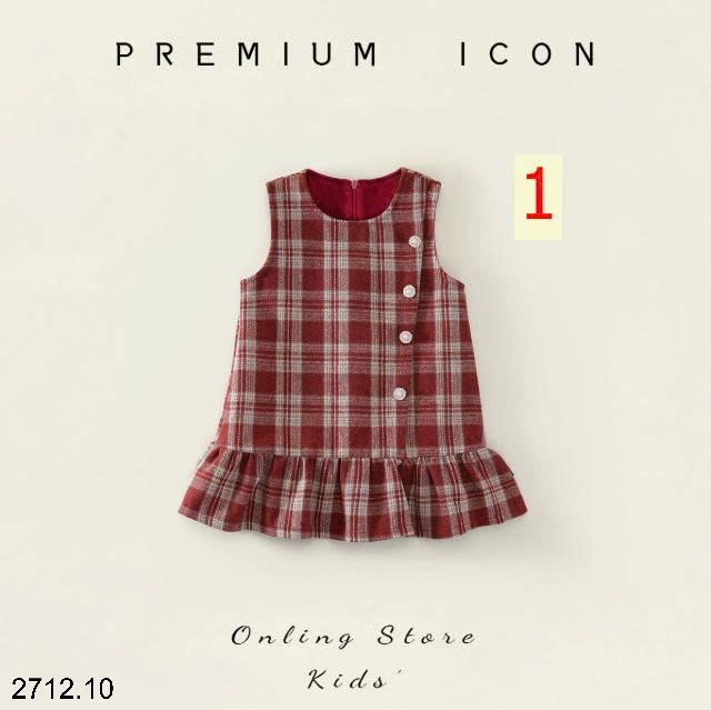 25HA2712.10 - VÁY DẠ SÁT NÁCH PREMIUM LÓT NHUNG ẤM BÉ GÁI