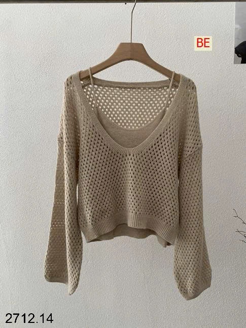 25HA2712.14 - ÁO LƯỚI 2 CHI TIẾT CHO NỮ