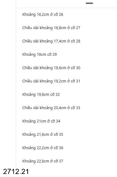 25HA2712.21 - GIÀY THỂ THAO CHO BÉ