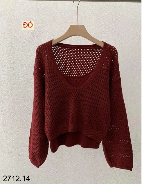 25HA2712.14 - ÁO LƯỚI 2 CHI TIẾT CHO NỮ