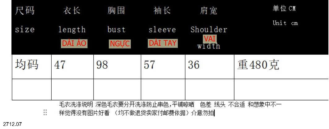 25HA2712.07 - KHOÁC LEN THÊU NGỰA QC KÉO KHOÁ