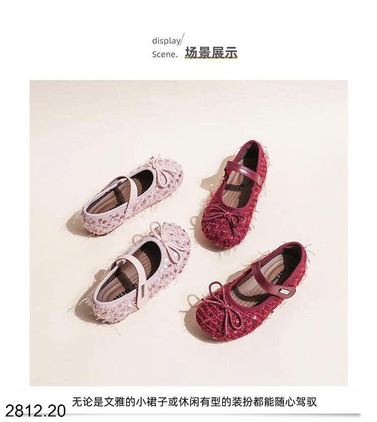 25HA2812.20 - GIÀY BÚP BÊ BLING CHO BÉ GÁI