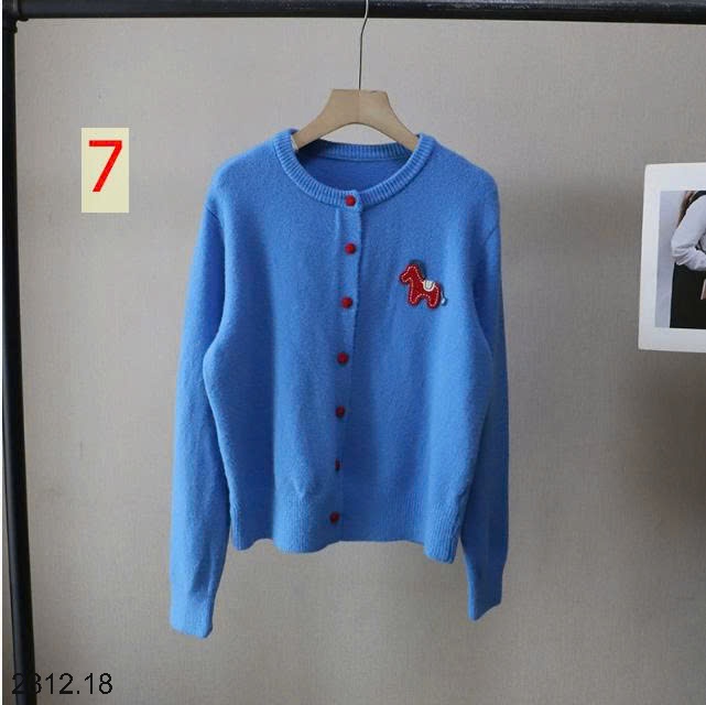 25HA2812.18 - CARDIGAN LEN THÊU NGỰA