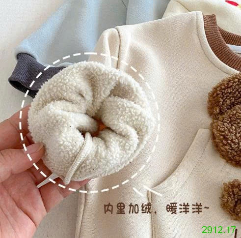 25HA2912.17 - ÁO NỈ LÓT LÔNG HOẠT HÌNH CHO BÉ