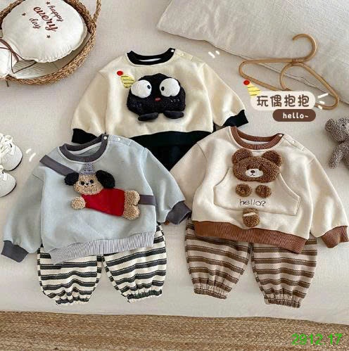 25HA2912.17 - ÁO NỈ LÓT LÔNG HOẠT HÌNH CHO BÉ