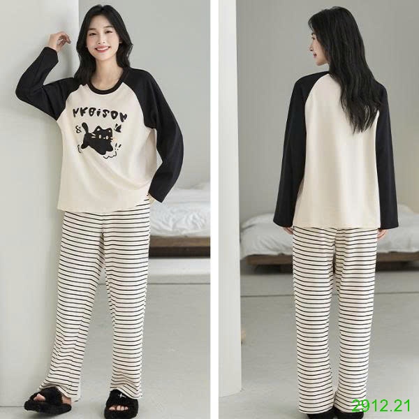 25HA2912.21 - BỘ NGỦ DÀI TAY KÈM BRA