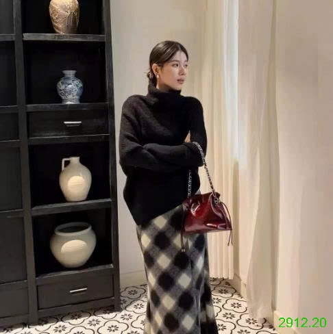 25HA2912.20 - ÁO CHOÀNG LEN CỔ LỌ CHO NỮ