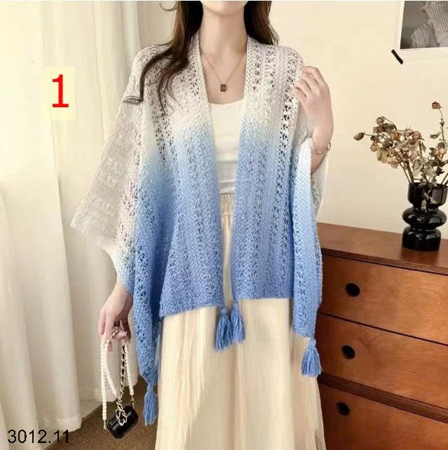 25HA3012.11 - ÁO CHOÀNG LEN MỎNG 2 MÀU