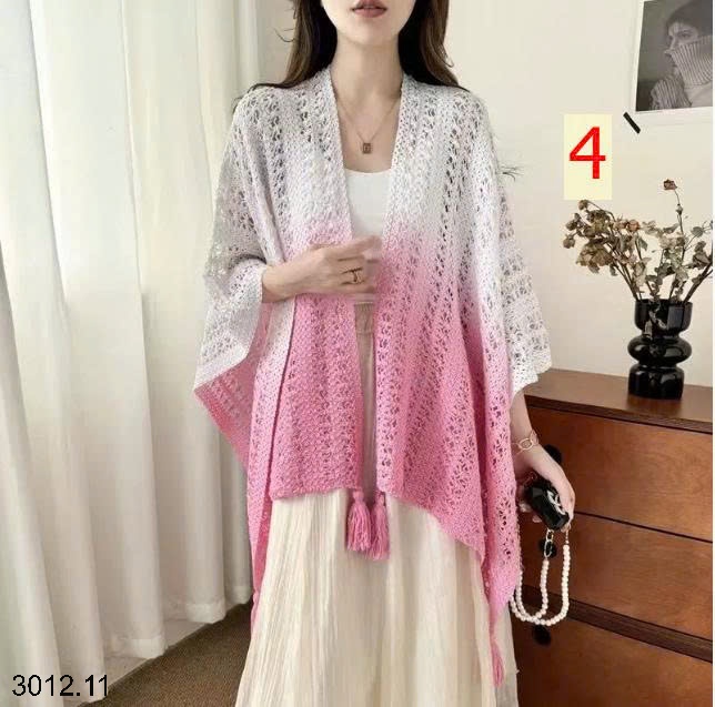 25HA3012.11 - ÁO CHOÀNG LEN MỎNG 2 MÀU