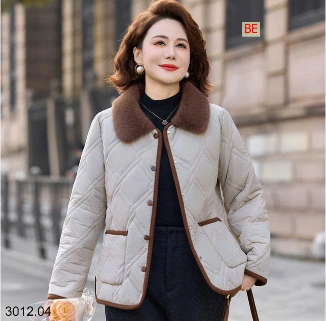 25HA3012.04 - ÁO KHOÁC CỔ LÔNG TRUNG NIÊN