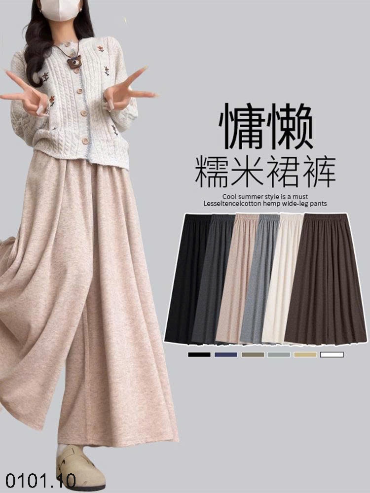 26HA0101.10 - QUẦN VÁY DÁNG RỘNG GẠO NẾP