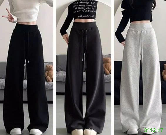 25HA3112.17 - QUẦN THỂ THAO ỐNG RỘNG CẠP CAO NỮ