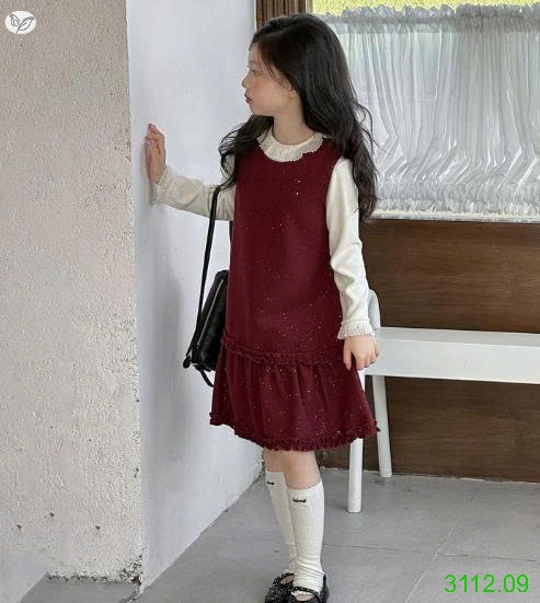 25HA3112.09 - SET VÁY TIỂU THƯ BLING BÉ GÁI SIZE ĐẠI