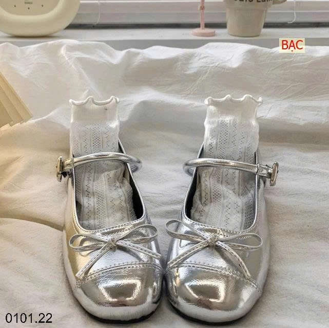 26HA0101.22 - GIÀY BÚP BÊ MARRY JANE NƠ BÉ GÁI