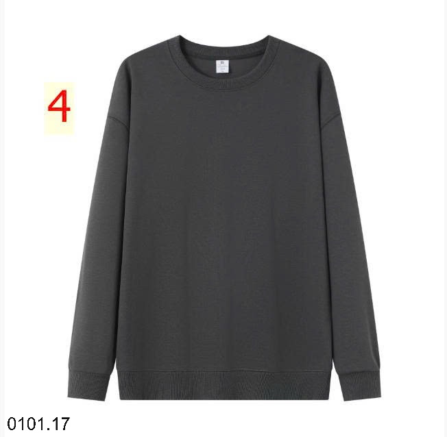 26HA0101.17 - ÁO NỈ THU ĐÔNG TRƠN MÀU BASIC NAM