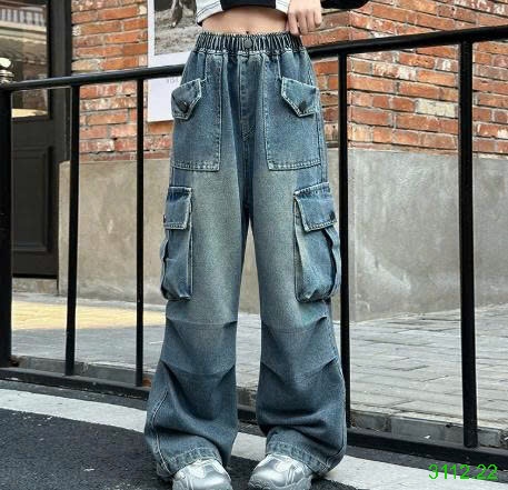25HA3112.22 - QUẦN JEAN TÚI HỘP BÉ GÁI SIZE ĐẠI