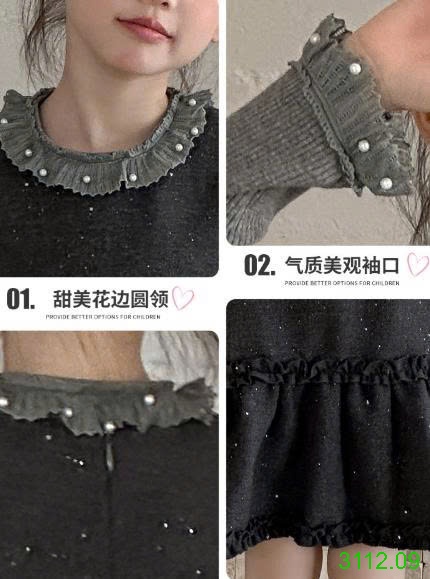 25HA3112.09 - SET VÁY TIỂU THƯ BLING BÉ GÁI SIZE ĐẠI