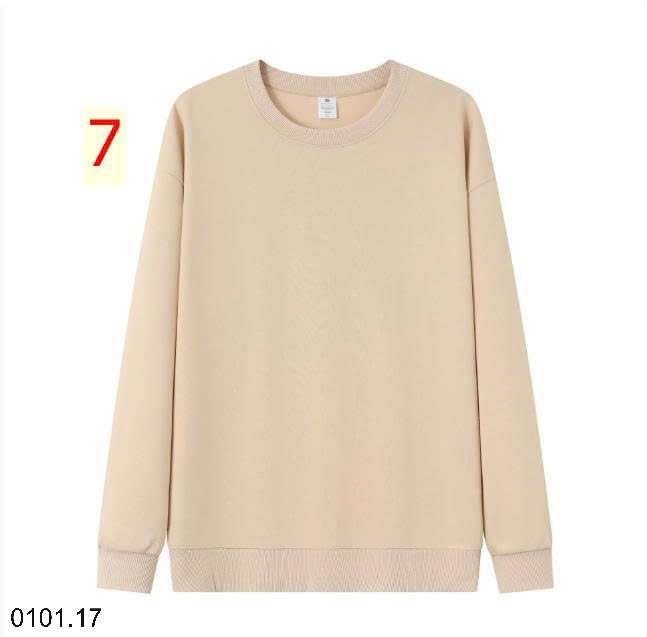 26HA0101.17 - ÁO NỈ THU ĐÔNG TRƠN MÀU BASIC NAM