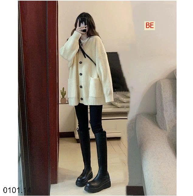 26HA0101.14 - ÁO KHOÁC LEN DÁNG RỘNG CHO NỮ