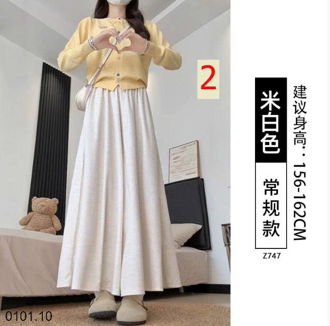 26HA0101.10 - QUẦN VÁY DÁNG RỘNG GẠO NẾP