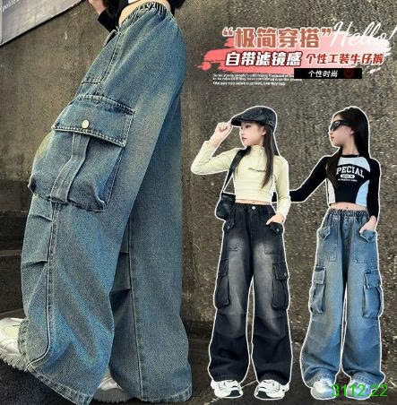 25HA3112.22 - QUẦN JEAN TÚI HỘP BÉ GÁI SIZE ĐẠI