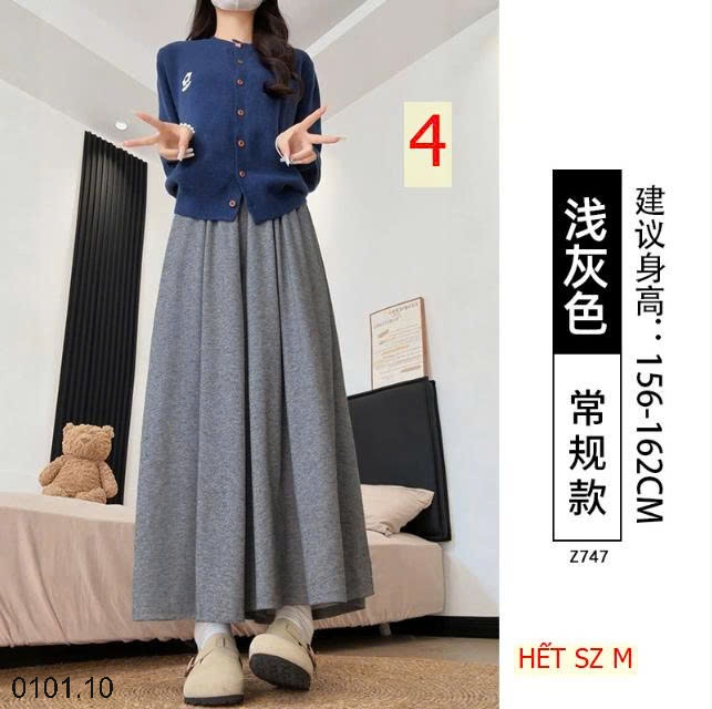 26HA0101.10 - QUẦN VÁY DÁNG RỘNG GẠO NẾP