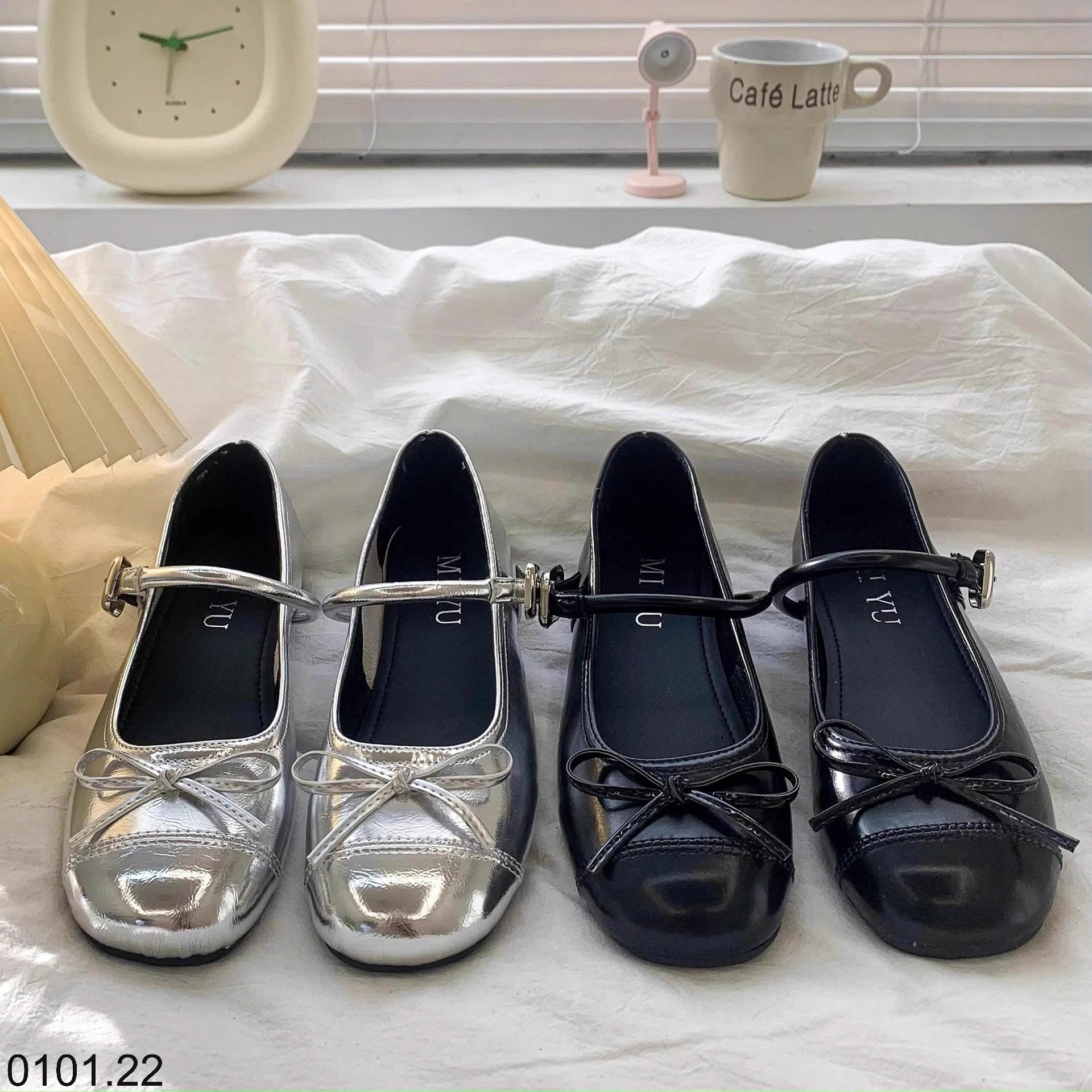 26HA0101.22 - GIÀY BÚP BÊ MARRY JANE NƠ BÉ GÁI