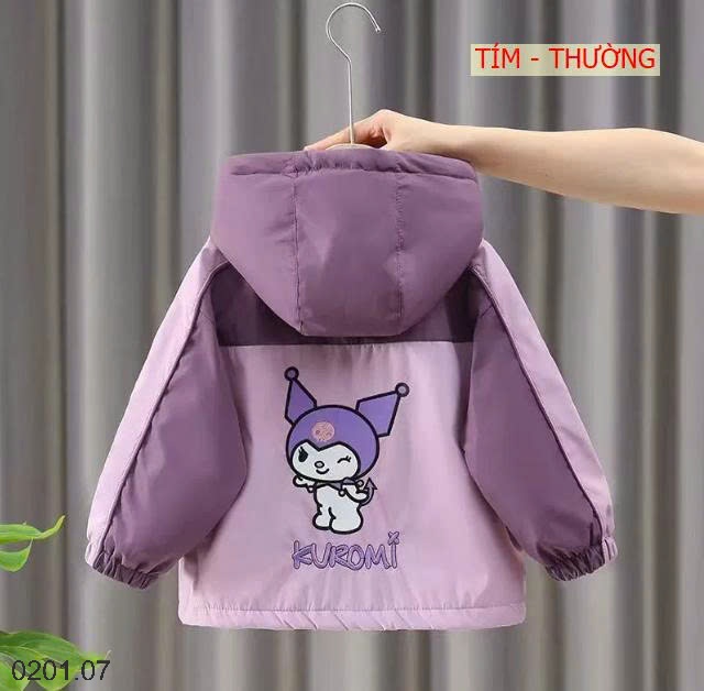 26HA0201.07 - KHOÁC GIÓ HOẠT HÌNH KUROMI BÉ GÁI