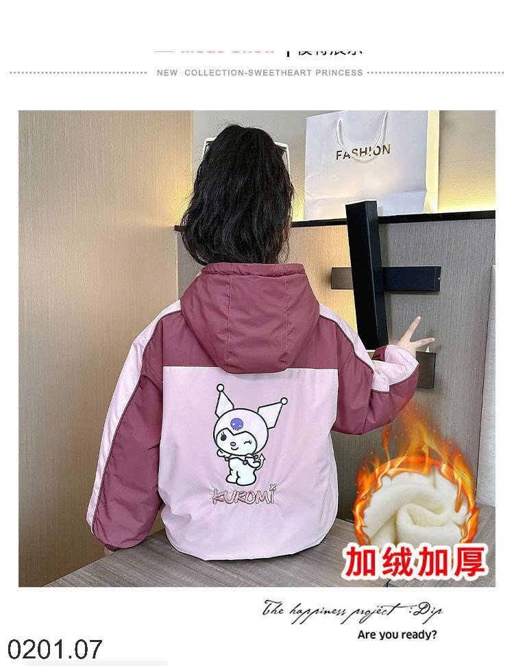 26HA0201.07 - KHOÁC GIÓ HOẠT HÌNH KUROMI BÉ GÁI