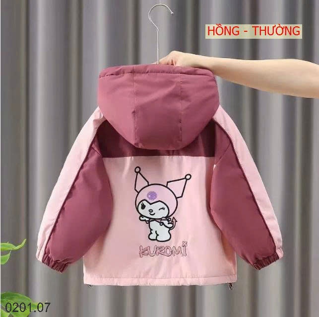 26HA0201.07 - KHOÁC GIÓ HOẠT HÌNH KUROMI BÉ GÁI