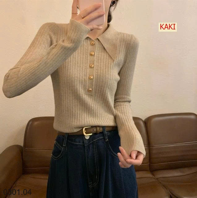 26HA0301.04 - ÁO LEN POLO CHO NỮ