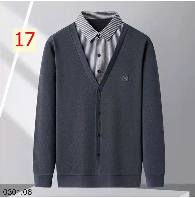 26HA0301.06 - ÁO LEN NAM GIẢ CỔ SƠ MI