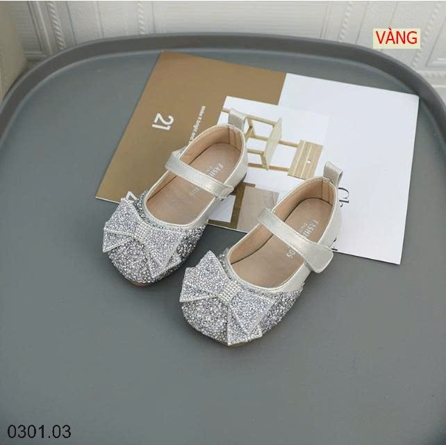 26HA0301.03 - QUAI HẬU CHO BÉ ĐÍNH NƠ BLING BLING